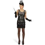 Charleston Kleid Kostüm Damen Kostümkleid Minikleid 20er Jahre Glitter Paillette - 44/46