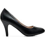 Schwarze Business Andres Machado Runde High Heels & Stiletto-Pumps aus Kunstleder für Damen Größe 45 mit Absatzhöhe über 9cm für den für den Sommer 