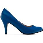 Blaue Business Andres Machado Runde High Heels & Stiletto-Pumps aus Kunstleder für Damen Größe 44 mit Absatzhöhe über 9cm für den für den Sommer 