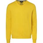 Reduzierte Gelbe Unifarbene Elegante Andrew James Herrenausstatter V-Ausschnitt Kaschmir-Pullover aus Wolle für Herren Größe XS 