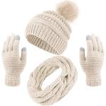 Reduzierte Beige Schlauchschals & Loop-Schals aus Pelz für Damen Größe S für den für den Winter 