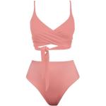 Rosa Anekdot Nachhaltige Bikinihosen zum Binden mit Skyline-Motiv ohne Verschluss für Damen Größe XS 