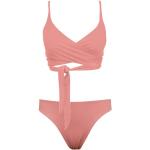Rosa Anekdot Nachhaltige Bikinihosen zum Binden mit Skyline-Motiv ohne Verschluss für Damen Größe M 