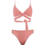 Rosa Anekdot Nachhaltige Bikinihosen zum Binden mit Skyline-Motiv ohne Verschluss für Damen Größe L 