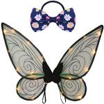 Schwarze Schmetterlingsflügel aus Organza für Kinder 