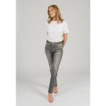 Reduzierte Graue Unifarbene Sportliche Atmungsaktive Angels Jeans Skinny Stretch-Jeans mit Reißverschluss aus Baumwolle für Damen 
