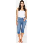Reduzierte Hellblaue Unifarbene Casual Angels Jeans Capri-Jeans mit Reißverschluss aus Denim für Damen Größe L 