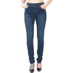 Schwarze Angels Jeans Cici Stretch-Jeans mit Reißverschluss aus Leder für Damen Größe L Weite 40 