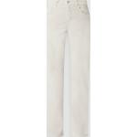Offwhitefarbene Angels Jeans Straight Leg Jeans mit Reißverschluss aus Baumwolle für Damen Größe L Weite 44, Länge 30 