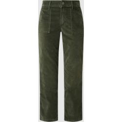 Olivgrüne Angels Jeans Samthosen mit Reißverschluss für Damen Größe M Weite 34, Länge 30 