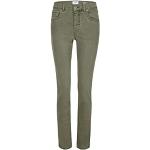 Khakifarbene Angels Jeans Cici Stretch-Jeans mit Reißverschluss aus Denim für Damen Weite 38 