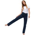 Dunkelblaue Angels Jeans Dolly Straight Leg Jeans aus Denim für Damen Größe L Weite 34 