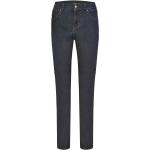Dunkelblaue Angels Jeans Cici Straight Leg Jeans mit Reißverschluss aus Denim für Damen Weite 42, Länge 28 