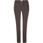 Schokoladenbraune Skinny Jeans aus Denim für Damen Größe XS 