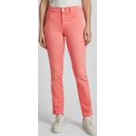 Hellrote Unifarbene Angels Jeans Cici Slim Fit Jeans aus Baumwollmischung für Damen Größe S Weite 36, Länge 28 