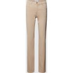 Sandfarbene Unifarbene Angels Jeans Cici Straight Leg Jeans aus Baumwollmischung für Damen Größe M Weite 40, Länge 30 