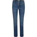 Blaue Vintage Angels Jeans Skinny Stretch-Jeans mit Reißverschluss aus Baumwollmischung enganliegend für Damen Größe S Weite 36 