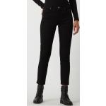 Schwarze Angels Jeans Ornella Slim Fit Jeans mit Reißverschluss aus Baumwollmischung für Damen Größe L 