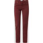Reduzierte Bordeauxrote Angels Jeans Cici Straight Leg Jeans mit Reißverschluss aus Baumwollmischung für Damen Größe L Länge 28 