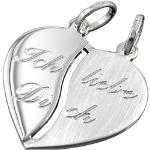 Silberne Gallay Silberketten mit Namen matt aus Silber graviert zum Valentinstag 