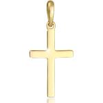 Goldene Elegante Elli Kreuzanhänger aus Silber für Damen zur Kommunion 
