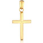 Goldene Kuzzoi Kreuzanhänger handgemacht für Herren 