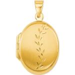 Goldene Amor Ovale Kettenanhänger aus Gold 10 Karat personalisiert für Damen 