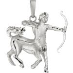 Silberne Jobo Schütze-Anhänger mit Sternzeichen-Motiv matt aus Silber 