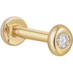 Goldene Ania Haie Diamant Ohrringe mit Hai-Motiv aus Gelbgold mit Diamant für Damen 
