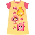 Gelbe Animal Crossing Kindernachthemden & Kindernachtkleider mit Eulenmotiv für Mädchen Größe 134 