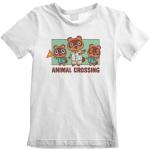 Weiße Kurzärmelige Animal Crossing T-Shirts aus Baumwolle 