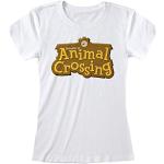 Weiße Nintendo Animal Crossing T-Shirts für Damen Größe L 
