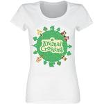 Weiße Animal Crossing T-Shirts aus Baumwolle für Herren Größe XXL 