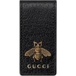 Schwarze Gucci Geldklammern & Geldscheinklammern mit Bienenmotiv aus Leder für Herren 