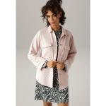 Rosa Gesteppte Casual ANISTON Hemdjacken aus Jersey für Damen Größe XL 