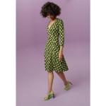 Reduzierte Grüne Bestickte 3/4-ärmelige ANISTON V-Ausschnitt Wickelkleider aus Jersey enganliegend für Damen Übergrößen 