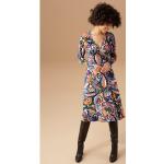 Pinke Casual Langärmelige ANISTON V-Ausschnitt Winterkleider aus Jersey für Damen Größe XS 