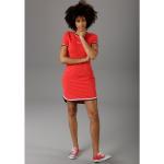 Rote Casual Kurzärmelige ANISTON Rundhals-Ausschnitt Sommerkleider aus Jersey enganliegend für Damen Größe XL für den für den Sommer 