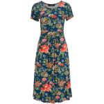 Rosa Blumenmuster Casual Kurzärmelige ANISTON Sommerkleider aus Jersey für Damen Größe XL für den für den Sommer 