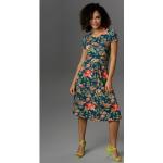 Khakifarbene Blumenmuster Casual Kurzärmelige ANISTON Sommerkleider für Damen Größe XL für den für den Sommer 