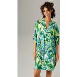Dunkelgrüne Casual ANISTON V-Ausschnitt Sommerkleider für Damen Größe XL für den für den Sommer 