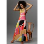 Bunte Casual ANISTON Rundhals-Ausschnitt Sommerkleider aus Jersey enganliegend für Damen Größe XL 