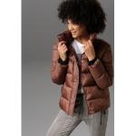 Reduzierte Zimtfarbene Gesteppte Casual ANISTON Mini Stehkragen Kurzjacken & Cropped-Jackets mit Reißverschluss gepolstert für Damen Größe XS 