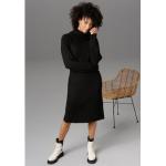 Schwarze Casual ANISTON Rollkragen Strickkleider aus Kunstfaser für Damen Größe XS 