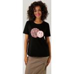 Casual Kurzärmelige ANISTON Emoji Smiley Nachhaltige T-Shirts aus Jersey für Damen 