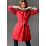 Rote Casual ANISTON Trenchcoats für Damen Größe XS 
