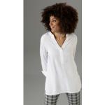 Weiße ANISTON V-Ausschnitt Tunika-Blusen für Damen Größe XL 
