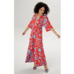 Rote ANISTON Maxi V-Ausschnitt Sommerkleider aus Jersey für Damen Größe XL für den für den Sommer 