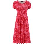 Rote Blumenmuster Kurzärmelige ANISTON Sommerkleider aus Jersey enganliegend für Damen Größe XS für den für den Sommer 