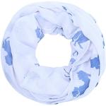 Reduzierte Blaue Schlauchschals & Loop-Schals mit Pferdemotiv für Damen 